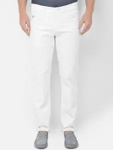 Canary London Men White Smart Slim Fit Low-Rise Stretchable Jeans