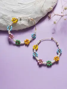 ToniQ Women Multi Color Contemporary Hoop Earrings