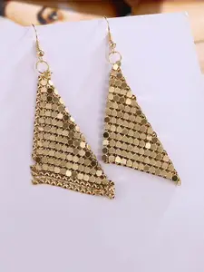 Yellow Chimes Gold-Toned Quirky Drop Earrings