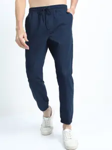 KETCH KETCH Men Navy Blue Solid Joggers Trousers