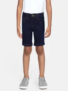Killer Boys Navy Blue Solid Denim Shorts