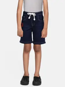 Killer Boys Navy Blue Regular Fit  Denim Shorts