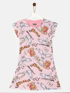YK Warner Bros Girls Pink Harry Potter T-shirt Dress