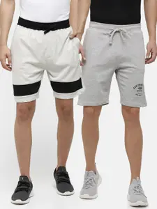 MADSTO Men Grey Pack of 2 Cotton Shorts