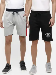 MADSTO Men Set Of 2 Solid Shorts
