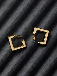 Accessorize London Women Gold Reconnected Angular Hoop Earring