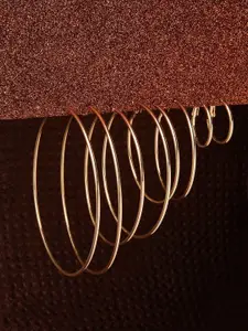 Accessorize London Set Of 4 Gold-Toned Simple Hoop Earrings