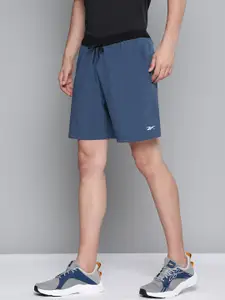 Reebok Men Blue UBF Speed+ Solid Training Sports Shorts