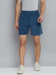 Reebok Men Blue Knitted Sports Shorts