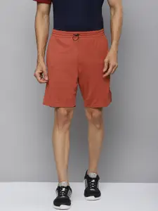 Reebok Men Rust Orange Workout Melange Training Shorts