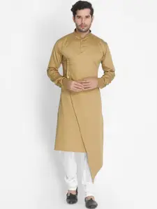 VASTRAMAY Men Brown Kurta with Churidar