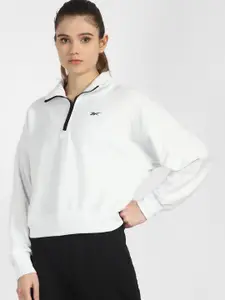 Reebok Women White TS Mid Layer ARS Sweatshirt