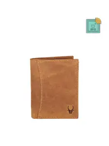 WildHorn Men Tan Solid Leather Two Fold Wallet