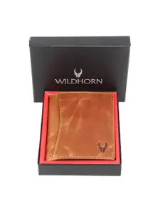 WildHorn Men Tan Leather Two Fold Wallet