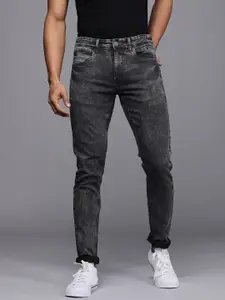 WROGN Men Grey Heavy Fade Stretchable Casual Jeans