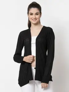 Style Quotient Women Black Monochrome Shrug