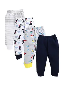 BUMZEE Infant Boys Pack Of 4 Cotton Joggers
