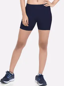 LAASA  SPORTS LAASA SPORTS Women Navy Blue Skinny Fit Training or Gym Sports Shorts
