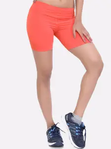 LAASA  SPORTS LAASA SPORTS Women Coral Skinny Fit Training or Gym Sports Shorts