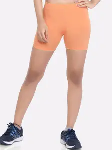 LAASA  SPORTS LAASA SPORTS Women Peach-Coloured Skinny Fit Training or Gym Activewear Sports Shorts