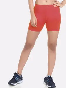 LAASA  SPORTS LAASA SPORTS Women Red Skinny Fit Training or Gym Sports Shorts