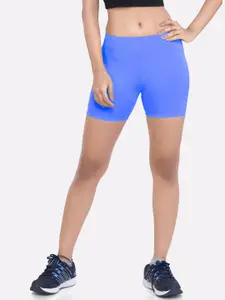 LAASA  SPORTS LAASA SPORTS Women Blue Skinny Fit Training or Gym Sports Shorts