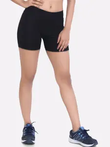 LAASA  SPORTS LAASA SPORTS Women Black Skinny Fit Training or Gym Sports Shorts