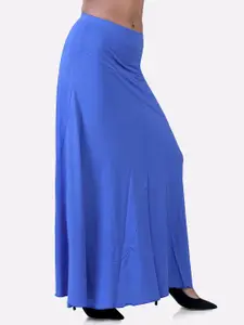 LAASA  SPORTS Women Blue Solid Maxi A line Skirt