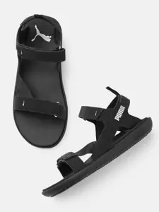Puma Men Black Comfort Sandals