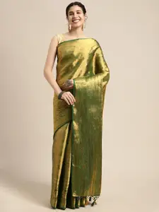 MIMOSA Green Woven Design Kanjeevaram Art Silk Saree