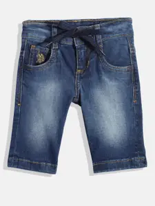 U.S. Polo Assn. Kids U.S.Polo Assn. Kids Boys Blue Washed Denim Shorts