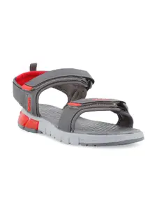 Sparx Men Grey & Red Sports Sandals