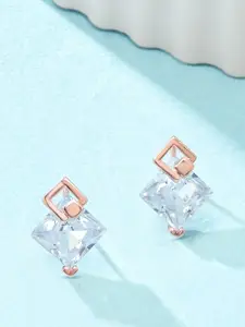 AMI Rose Gold-Plated Contemporary Studs Earrings