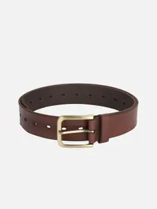 Aditi Wasan Men Brown Leather Formal Belt