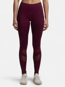 Jockey Women Burgundy Solid Rapid-Dry Anti-Microbial Lounge Pants with Breathable Mesh