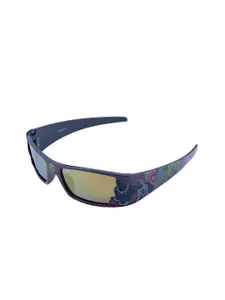 Marvel Boys Grey Lens & Blue Rectangle Sunglasses with Polarised and UV Protected Lens
