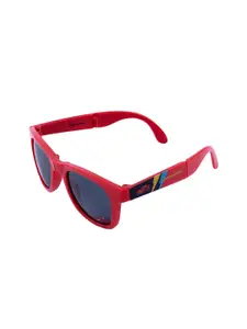 Disney Boys Grey Lens & Red Square Sunglasses with Polarised and UV Protected Lens