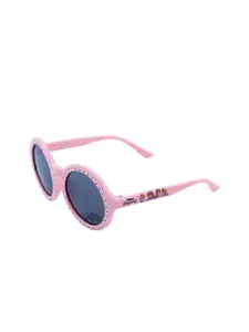Disney Girls Blue Lens & Pink Polarised and UV Protected Oval Sunglasses TRHA15226