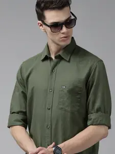 Arrow Sport Men Green Original Slim Fit Casual Shirt
