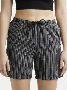 Jockey Cotton Woven Relaxed Fit Checkered Shorts with Side Pockets