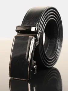 BuckleUp Men Black Solid Formal Belt