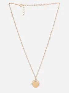 ToniQ Women Gold-Toned Alphabet Pendant Necklace