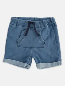 Pantaloons Baby Boys Blue Cotton Denim Shorts