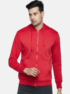 People Men Red Hooded Sweatshirt