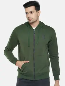 People Men Olive Green Sweatshirt