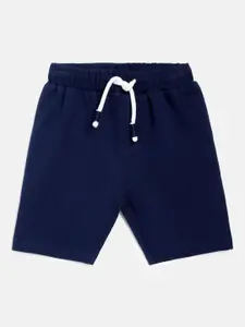 MINI KLUB Boys Navy Blue Pure Cotton Shorts