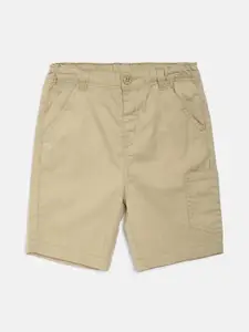 MINI KLUB Boys Beige Pure Cotton Shorts