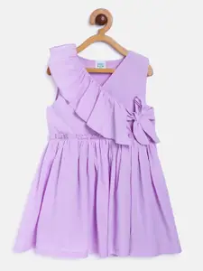 MINI KLUB Girls Purple Wrap Dress