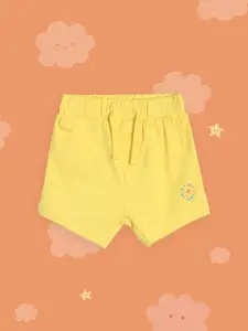 MINI KLUB Boys Pack Of 3 Yellow & Peach-Coloured Printed Pure Cotton Shorts