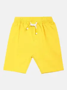 MINI KLUB Boys Yellow Pure Cotton Shorts